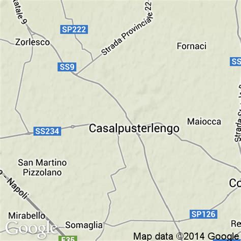 Mappa di Casalpusterlengo cartina geografica stradario Google 